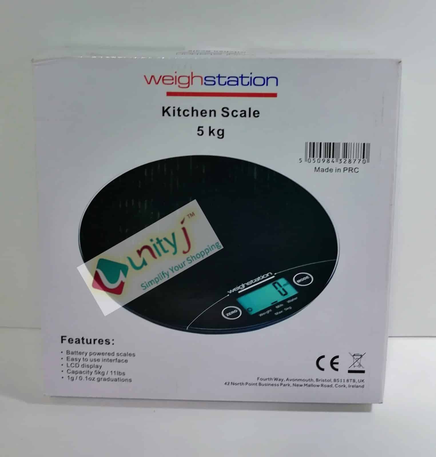 Weighstation Digital Round Kitchen Scale | UK | 5kg/11lbs Capacity ...