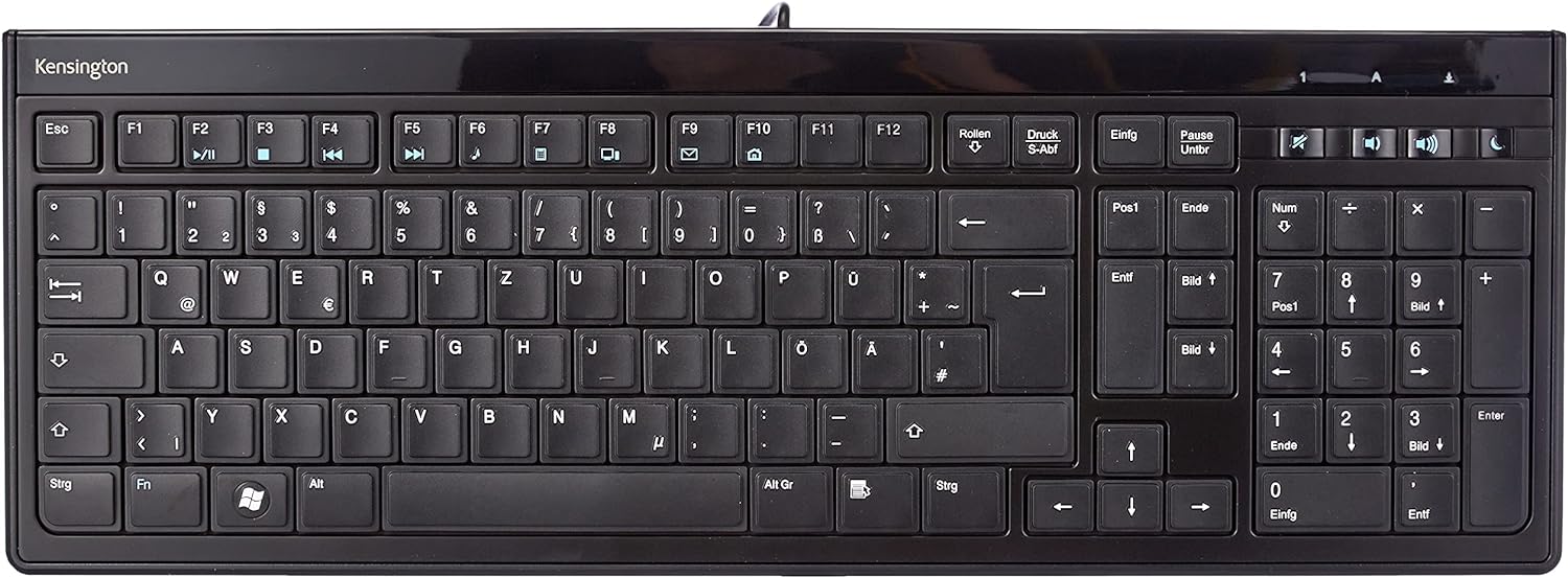 Kensington Wired USB 3.0 Keyboard - Advance Fit Quiet Full-Size Slim ...