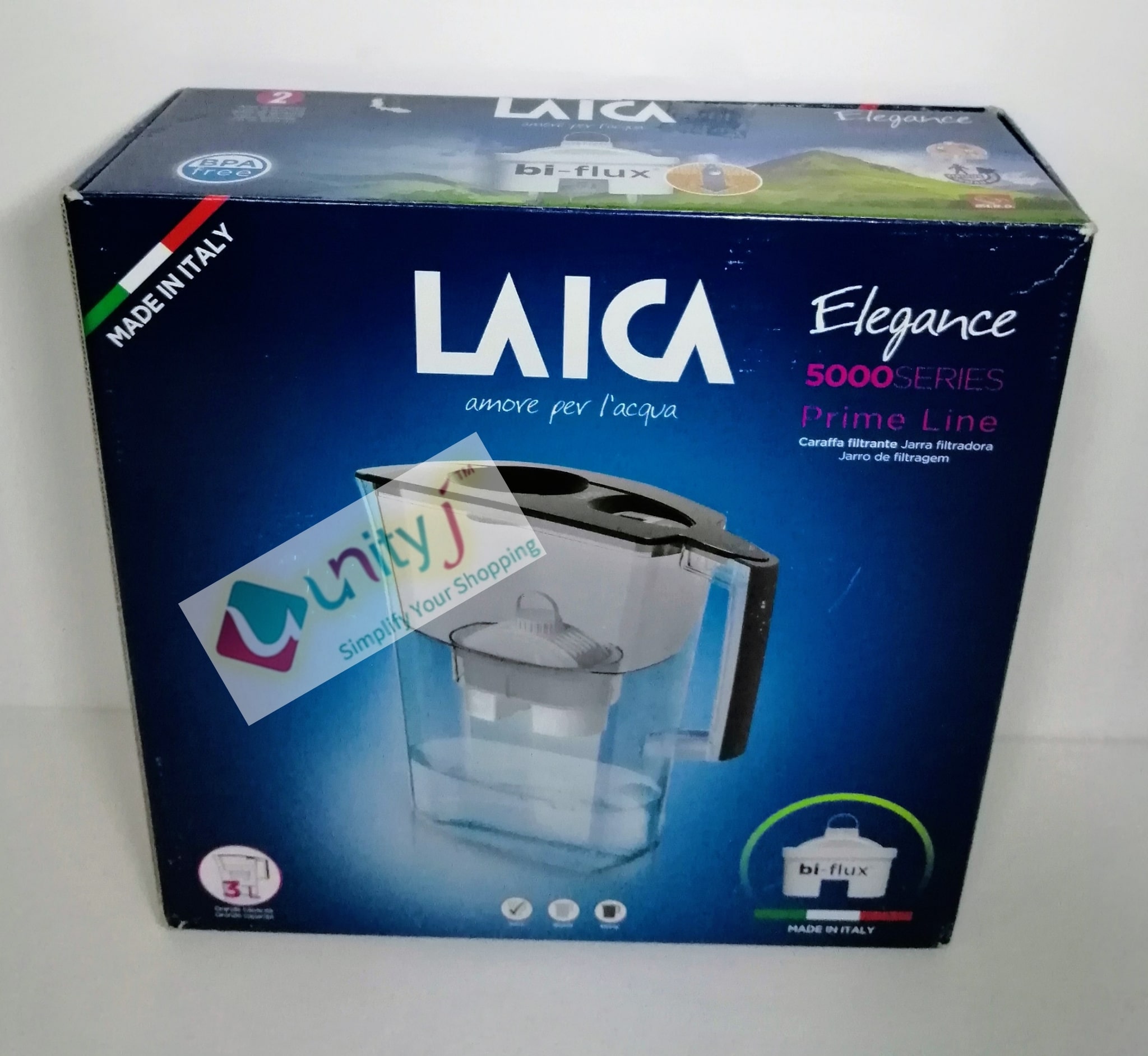 LAICA Prime Line Water Filter Jug And 1 X 30 Day Bi-Flux Water