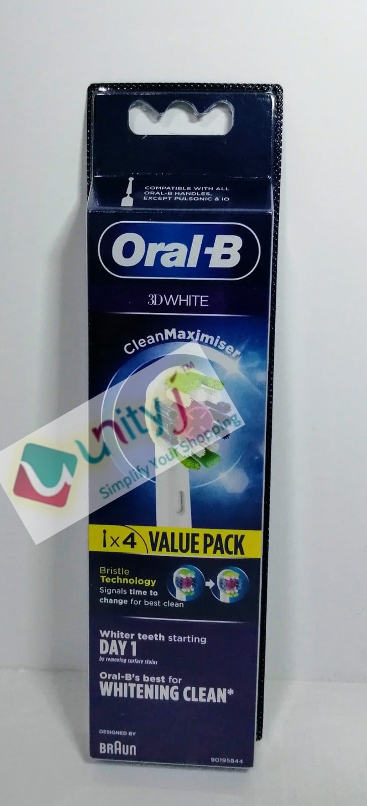 Oral-B 3D White Electric Toothbrush Head With CleanMaximiser Technology ...