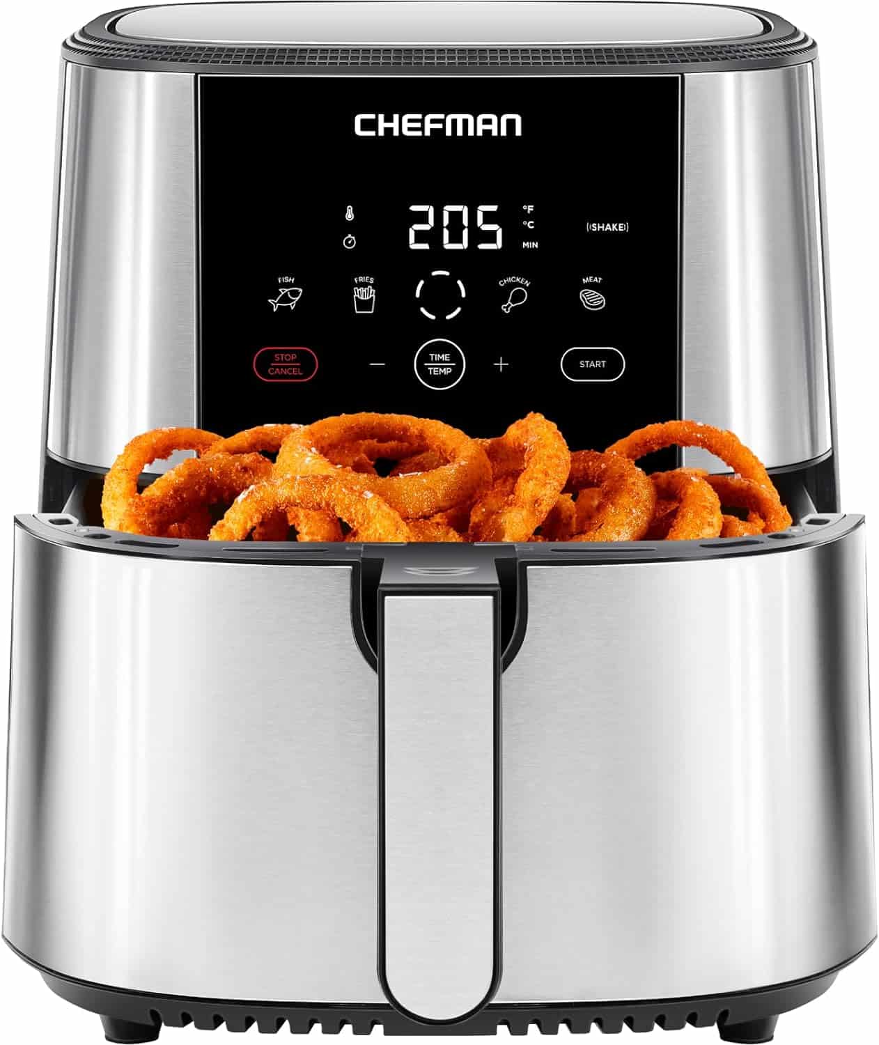 Chefman TurboFry Touch Air Fryer, XL 7.5 Litre Family Size, 1800W Power ...