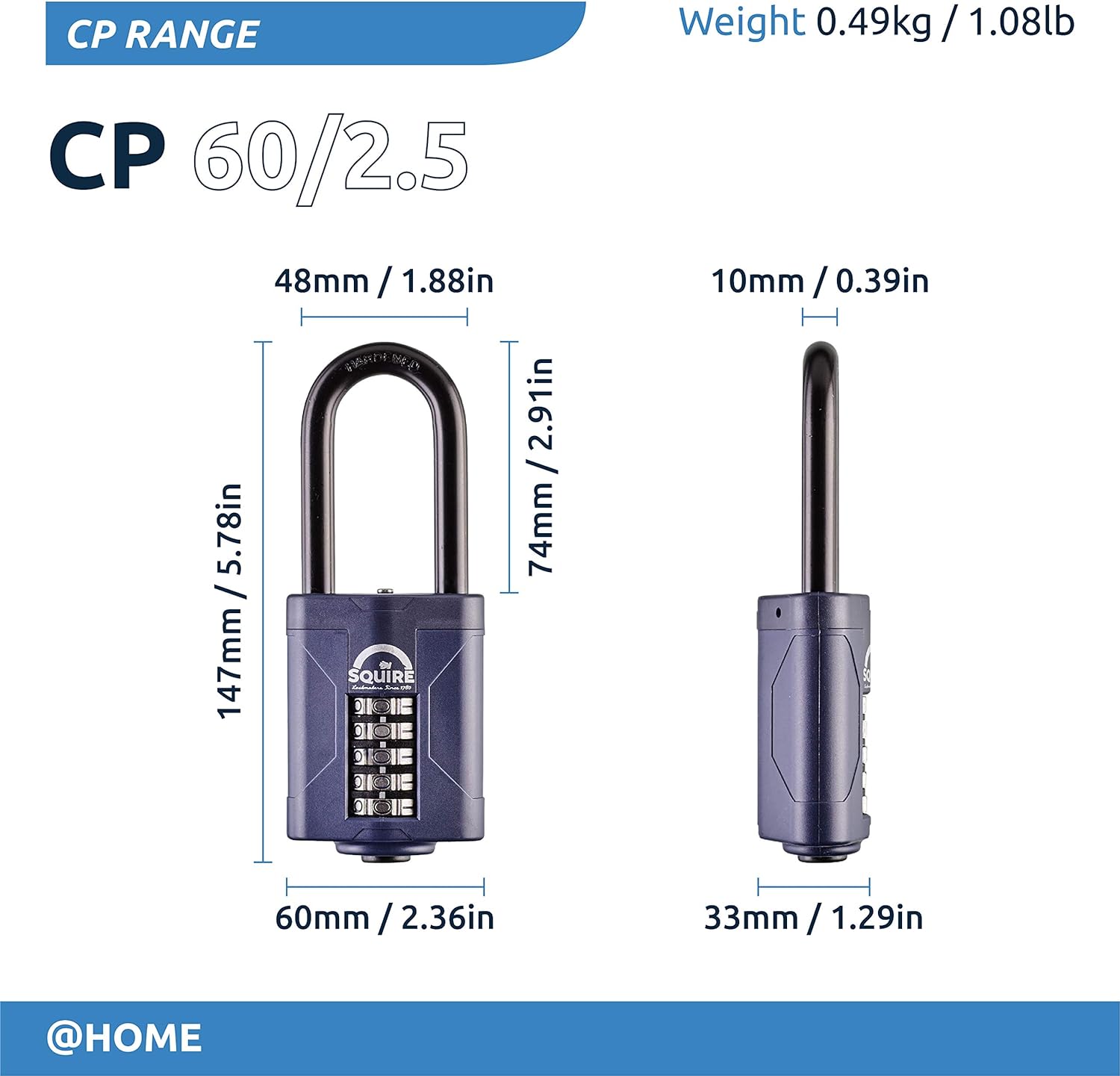CP60 Combination Open Shackle, Hardened Steel